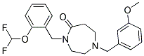 4-[2-(DIFLUOROMETHOXY)BENZYL]-1-(3-METHOXYBENZYL)-1,4-DIAZEPAN-5-ONE Struktur