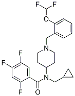 N-(CYCLOPROPYLMETHYL)-N-(1-[2-(DIFLUOROMETHOXY)BENZYL]PIPERIDIN-4-YL)-2,4,5-TRIFLUOROBENZAMIDE Struktur