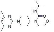 N-[1-(4,6-DIMETHYLPYRIMIDIN-2-YL)PIPERIDIN-4-YL]-N'-ISOPROPYL-N-(2-METHOXYETHYL)UREA Struktur