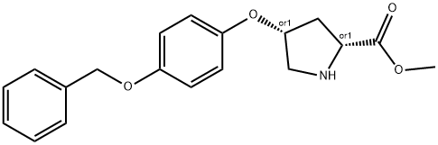 METHYL (2S,4S)-4-[4-(BENZYLOXY)PHENOXY]-2-PYRROLIDINECARBOXYLATE Struktur