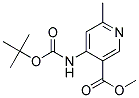 4-TERT-BUTOXYCARBONYLAMINO-6-METHYL-NICOTINIC ACID METHYL ESTER Struktur