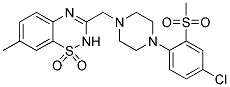 3-((4-[4-CHLORO-2-(METHYLSULFONYL)PHENYL]PIPERAZIN-1-YL)METHYL)-7-METHYL-2H-1,2,4-BENZOTHIADIAZINE 1,1-DIOXIDE Struktur