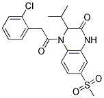 4-[(2-CHLOROPHENYL)ACETYL]-3-ISOPROPYL-7-(METHYLSULFONYL)-3,4-DIHYDROQUINOXALIN-2(1H)-ONE Struktur