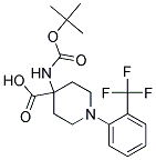 4-(TERT-BUTOXYCARBONYLAMINO)-1-(2-(TRIFLUOROMETHYL)PHENYL)PIPERIDINE-4-CARBOXYLIC ACID Struktur