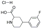 4-(3-FLUOROPHENYL)PIPERIDINE-2-CARBOXYLIC ACID HYDROCHLORIDE Struktur