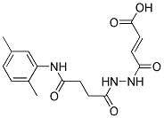 4-(N'-[3-(2,5-DIMETHYL-PHENYLCARBAMOYL)-PROPIONYL]-HYDRAZINO)-4-OXO-BUT-2-ENOIC ACID Struktur