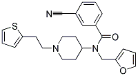 3-CYANO-N-(2-FURYLMETHYL)-N-(1-[2-(2-THIENYL)ETHYL]PIPERIDIN-4-YL)BENZAMIDE Struktur