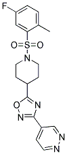 4-(5-(1-[(5-FLUORO-2-METHYLPHENYL)SULFONYL]PIPERIDIN-4-YL)-1,2,4-OXADIAZOL-3-YL)PYRIDAZINE Struktur