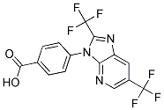 4-(2,6-BIS-TRIFLUOROMETHYL-IMIDAZO[4,5-B]PYRIDIN-3-YL)-BENZOIC ACID Struktur