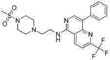 N-(2-[4-(METHYLSULFONYL)PIPERAZIN-1-YL]ETHYL)-8-PHENYL-2-(TRIFLUOROMETHYL)-1,6-NAPHTHYRIDIN-5-AMINE Struktur