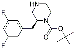 (S)-2-(3,5-DIFLUORO-BENZYL)-PIPERAZINE-1-CARBOXYLIC ACID TERT-BUTYL ESTER Struktur