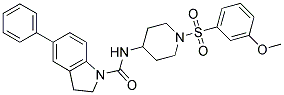 N-(1-[(3-METHOXYPHENYL)SULFONYL]PIPERIDIN-4-YL)-5-PHENYLINDOLINE-1-CARBOXAMIDE Struktur