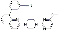 3-(2-[4-(4-METHOXYPYRIMIDIN-2-YL)PIPERAZIN-1-YL]QUINOLIN-8-YL)BENZONITRILE Struktur