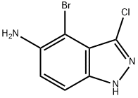 5-AMINO-4-BROMO-3-CHLORO (1H)INDAZOLE Struktur