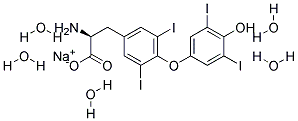 D-3,3',5,5'-TETRAIODOTHYRONINE SODIUM SALT PENTAHYDRATE Struktur