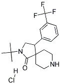 2-TERT-BUTYL-4-(3-(TRIFLUOROMETHYL)PHENYL)-2,8-DIAZASPIRO[4.5]DECAN-1-ONE HYDROCHLORIDE Struktur