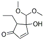 3-DIMETHOXYMETHYL-3-HYDROXY-2-ETHYLCYCLOPENT-4-EN-1-ONE Struktur