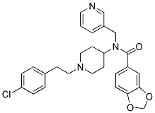 N-(1-[2-(4-CHLOROPHENYL)ETHYL]PIPERIDIN-4-YL)-N-(PYRIDIN-3-YLMETHYL)-1,3-BENZODIOXOLE-5-CARBOXAMIDE Struktur