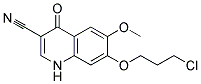 7-(3-CHLORO-PROPOXY)-6-METHOXY-4-OXO-1,4-DIHYDRO-QUINOLINE-3-CARBONITRILE Struktur