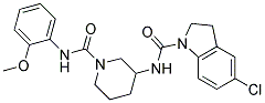 5-CHLORO-N-(1-([(2-METHOXYPHENYL)AMINO]CARBONYL)PIPERIDIN-3-YL)INDOLINE-1-CARBOXAMIDE Struktur