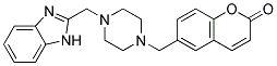 6-([4-(1H-BENZIMIDAZOL-2-YLMETHYL)PIPERAZIN-1-YL]METHYL)-2H-CHROMEN-2-ONE Struktur