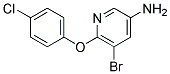 5-BROMO-6-(4-CHLORO-PHENOXY)-PYRIDIN-3-YLAMINE Struktur