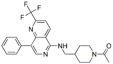 N-[(1-ACETYLPIPERIDIN-4-YL)METHYL]-8-PHENYL-2-(TRIFLUOROMETHYL)-1,6-NAPHTHYRIDIN-5-AMINE Struktur