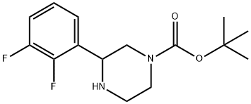 3-(2,3-DIFLUORO-PHENYL)-PIPERAZINE-1-CARBOXYLIC ACID TERT-BUTYL ESTER Struktur