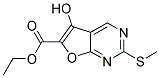 5-HYDROXY-2-METHYLSULFANYL-FURO[2,3-D]PYRIMIDINE-6-CARBOXYLIC ACID ETHYL ESTER Struktur