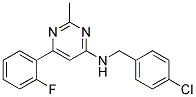 N-(4-CHLOROBENZYL)-6-(2-FLUOROPHENYL)-2-METHYLPYRIMIDIN-4-AMINE Struktur