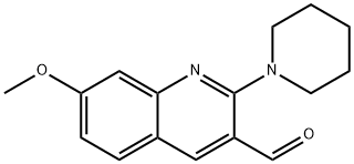 7-METHOXY-2-PIPERIDIN-1-YL-QUINOLINE-3-CARBALDEHYDE Struktur