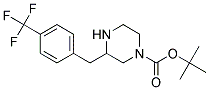 3-(4-TRIFLUOROMETHYL-BENZYL)-PIPERAZINE-1-CARBOXYLIC ACID TERT-BUTYL ESTER Struktur