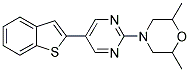 4-[5-(1-BENZOTHIEN-2-YL)PYRIMIDIN-2-YL]-2,6-DIMETHYLMORPHOLINE Struktur