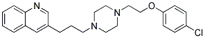 3-(3-(4-[2-(4-CHLOROPHENOXY)ETHYL]PIPERAZIN-1-YL)PROPYL)QUINOLINE Struktur