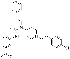 N'-(3-ACETYLPHENYL)-N-(1-[2-(4-CHLOROPHENYL)ETHYL]PIPERIDIN-4-YL)-N-(2-PHENYLETHYL)UREA Struktur