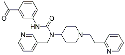 N'-(3-ACETYLPHENYL)-N-[1-(2-PYRIDIN-2-YLETHYL)PIPERIDIN-4-YL]-N-(PYRIDIN-3-YLMETHYL)UREA Struktur