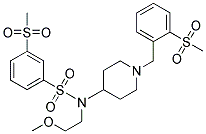 N-(2-METHOXYETHYL)-3-(METHYLSULFONYL)-N-(1-[2-(METHYLSULFONYL)BENZYL]PIPERIDIN-4-YL)BENZENESULFONAMIDE Struktur