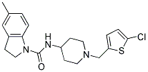 N-(1-[(5-CHLORO-2-THIENYL)METHYL]PIPERIDIN-4-YL)-5-METHYLINDOLINE-1-CARBOXAMIDE Struktur