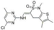 3-[[(4-CHLORO-6-METHYLPYRIMIDIN-2-YL)AMINO]METHYLIDENE]-1,5,6-TRIMETHYL-1,2,3,4-TETRAHYDRO-2,2-DIOXO-2LAMBDA6-THIENO-[2,3-C][1,2]THIAZINE Struktur