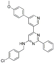 (4-CHLORO-BENZYL)-(6-[5-(4-METHOXY-PHENYL)-PYRIDIN-3-YL]-2-PHENYL-PYRIMIDIN-4-YL)-AMINE Struktur