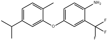 4-(5-ISOPROPYL-2-METHYLPHENOXY)-2-(TRIFLUOROMETHYL)ANILINE Struktur