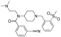 3-CYANO-N-[2-(DIMETHYLAMINO)ETHYL]-N-(1-[2-(METHYLSULFONYL)BENZYL]PIPERIDIN-4-YL)BENZAMIDE Struktur