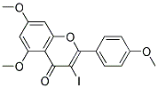 3-IODO-5,7-DIMETHOXY-2-(4-METHOXY-PHENYL)-CHROMEN-4-ONE Struktur