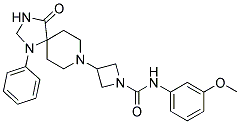 N-(3-METHOXYPHENYL)-3-(4-OXO-1-PHENYL-1,3,8-TRIAZASPIRO[4.5]DEC-8-YL)AZETIDINE-1-CARBOXAMIDE Struktur