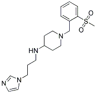 N-[3-(1H-IMIDAZOL-1-YL)PROPYL]-1-[2-(METHYLSULFONYL)BENZYL]PIPERIDIN-4-AMINE Struktur