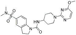 5-[(DIMETHYLAMINO)SULFONYL]-N-[1-(4-METHOXYPYRIMIDIN-2-YL)PIPERIDIN-4-YL]INDOLINE-1-CARBOXAMIDE Struktur