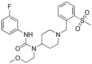 N'-(3-FLUOROPHENYL)-N-(2-METHOXYETHYL)-N-(1-[2-(METHYLSULFONYL)BENZYL]PIPERIDIN-4-YL)UREA Struktur