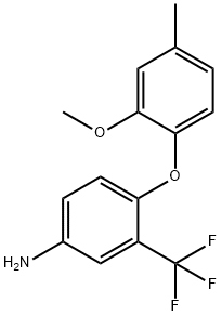 4-(2-METHOXY-4-METHYLPHENOXY)-3-(TRIFLUOROMETHYL)-PHENYLAMINE Struktur