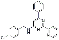 N-(4-CHLOROBENZYL)-6-PHENYL-2-PYRIDIN-2-YLPYRIMIDIN-4-AMINE Struktur