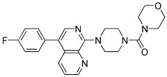 5-(4-FLUOROPHENYL)-8-[4-(MORPHOLIN-4-YLCARBONYL)PIPERAZIN-1-YL]-1,7-NAPHTHYRIDINE Struktur